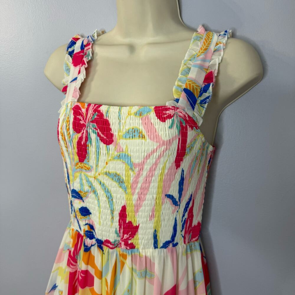 Flying Tomato Tropical Flower Printed Maxi Dress Vacation Costal Women's M - Picture 6 of 10